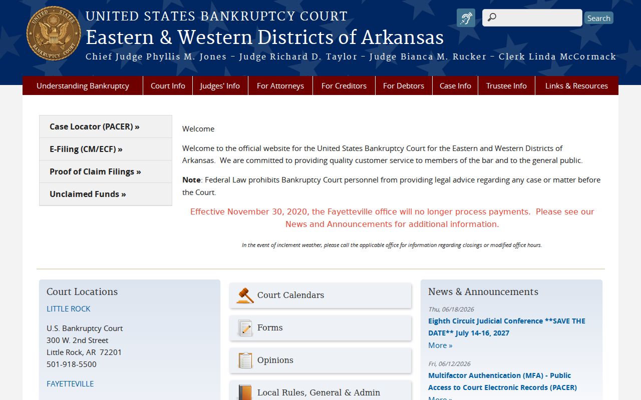 Western District bankruptcy court records for Franklin County federal matters