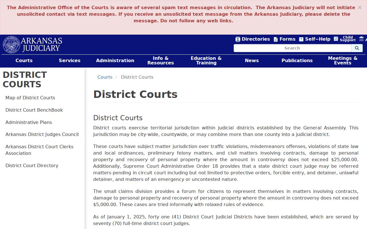 Franklin County court docket Arkansas District Court overview